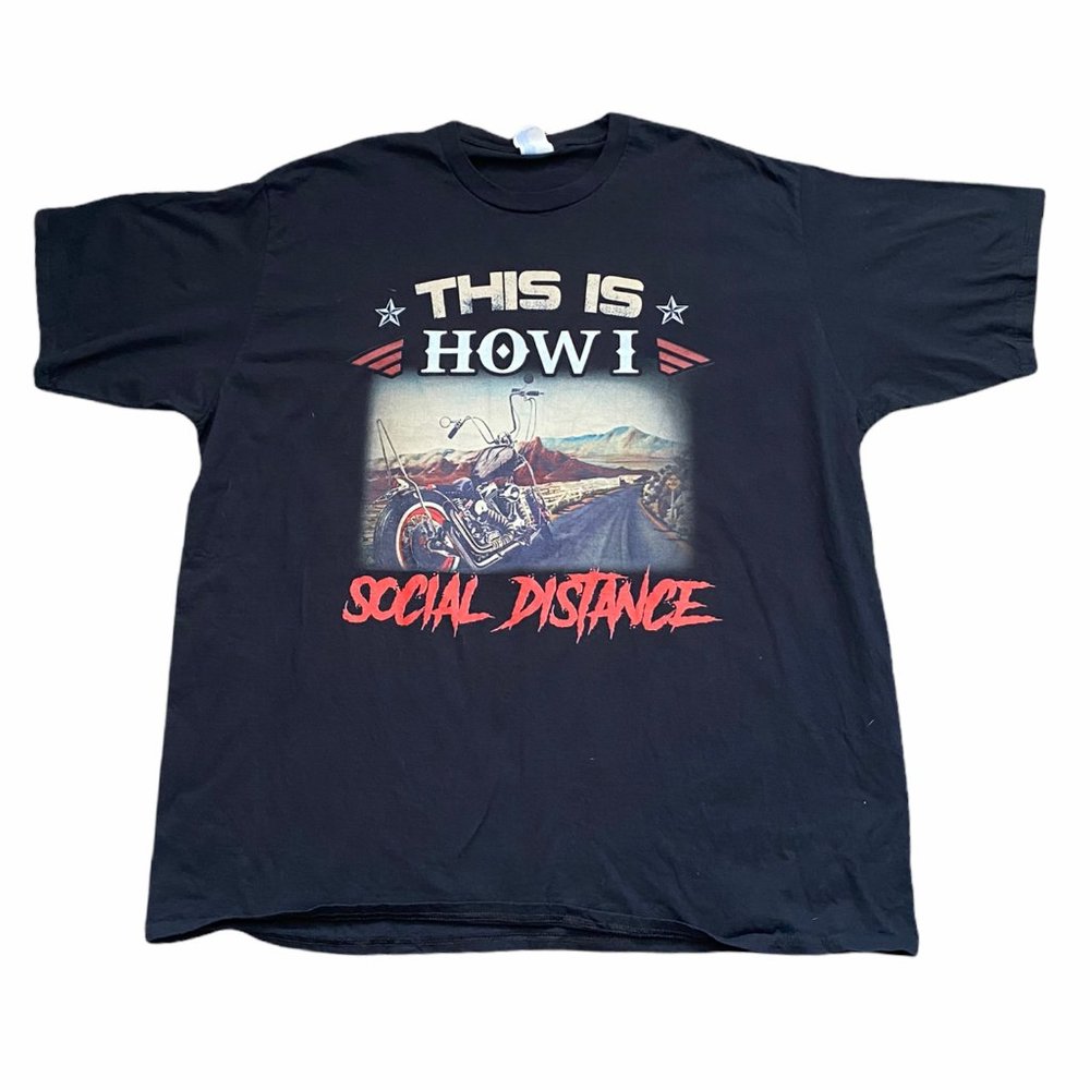 This Is How I Social Distance Motorcycle Shirt Hog Chopper